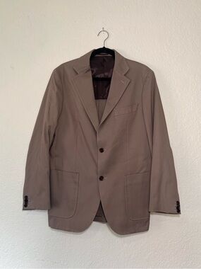 Gutteridge Men's Taupe Sport Coat - Tailored Two-Button Blazer